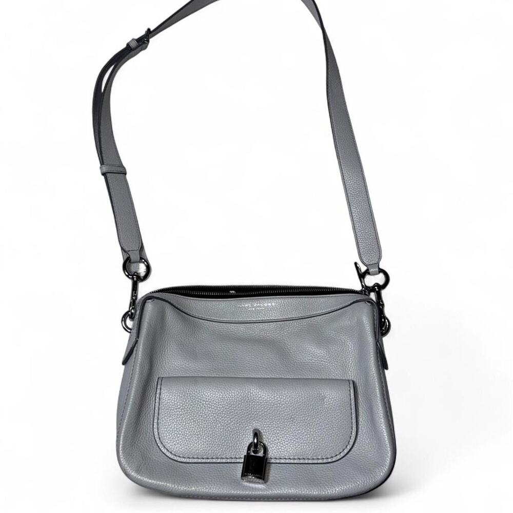 Marc jacobs gray leather crossbody